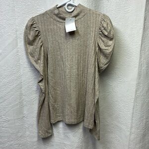 Zenana Puff Long sleeve Sweater (M)
